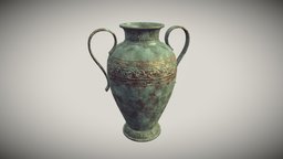 Antique Bronze Vase greek, ancient, ornate, bronze, vase, road, ornament, pod, antique, decorative, goblet, urn, patina, patinated-bronze, decoration