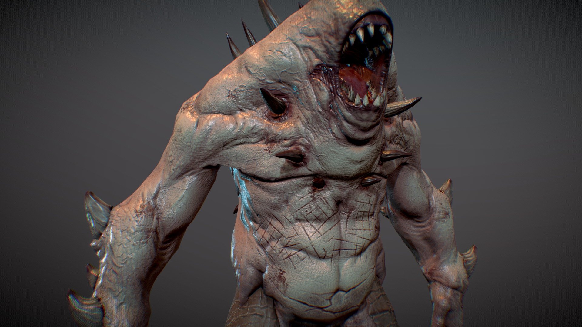 Game ready low poly character &ldquo;Demon creature