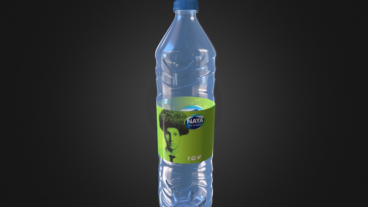 Water Plastic Bottle - 3D model by Dan (@lok) 3d model