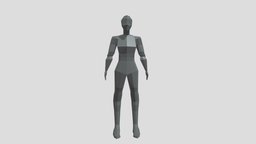 Low Poly Mannequin Free mannequin, downloadable, deeznuts, character, low-poly, lowpoly, low, poly, free, download, w3dge
