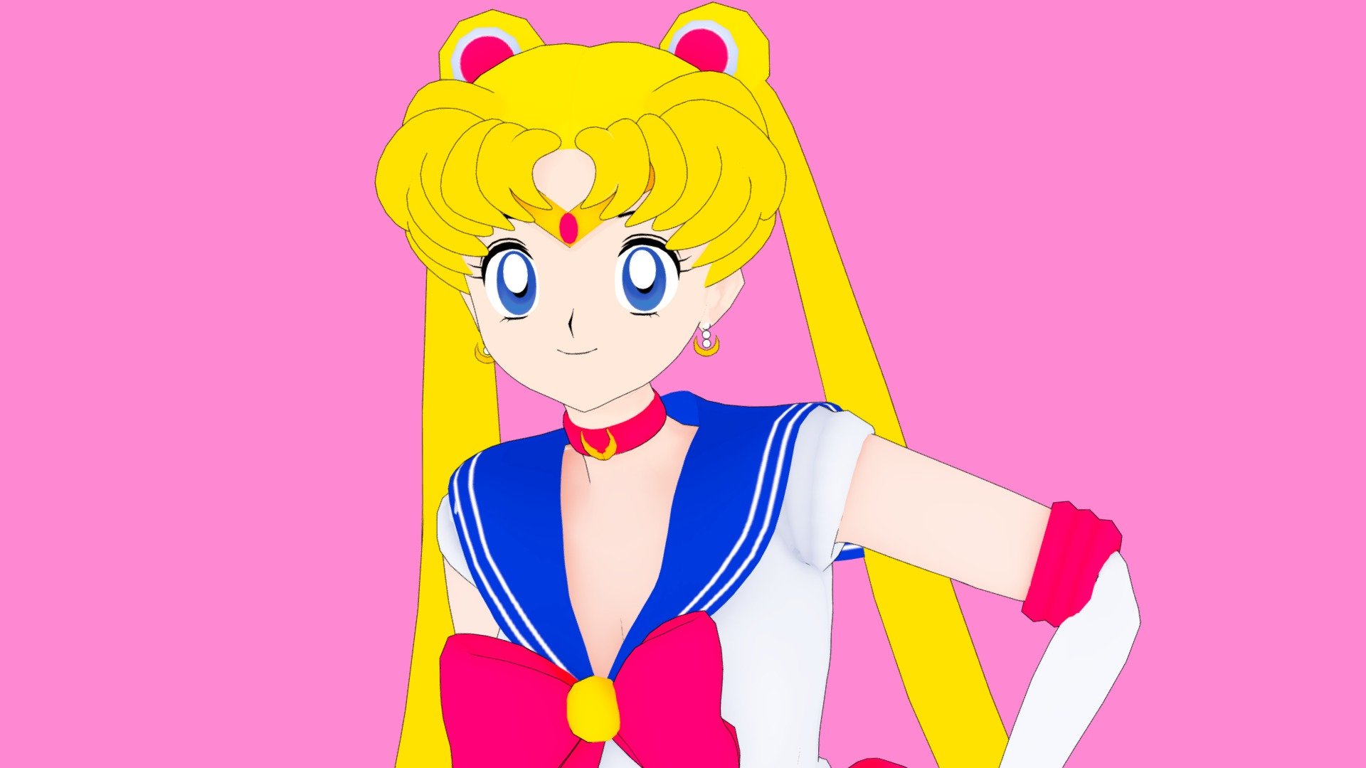 Sailor Moon! She's available on my Gumroad! - Sailor Moon - 3D model by CutieCustard 3d model