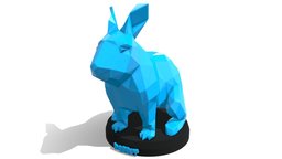 Poly Rabbit rabbit, toy, geometry, polygonal, geometric, print, printable, contemporary, 3dprint, lowpoly, low, poly, animal, polygon