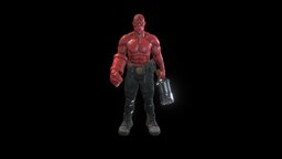 Hellboy by Facundo Galante hellboy, substancepainter, substance, game, gameart