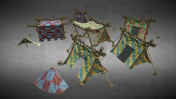 Tents Pack Volume 1 tent, camping, camp, props, battle, war