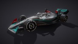 F1 2022 Mercedes Livery formula, b3d, f1, formula1, automotive, mercedes, amg, pirelli, mercedes-benz, blender, vehicle, blender3d, racing, car, 2022, petronas
