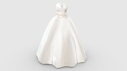 Female Strapless Ball Gown white, fashion, girls, clothes, wedding, skirt, dress, gown, beautiful, womens, elegant, wear, puffy, female, ball, strapless