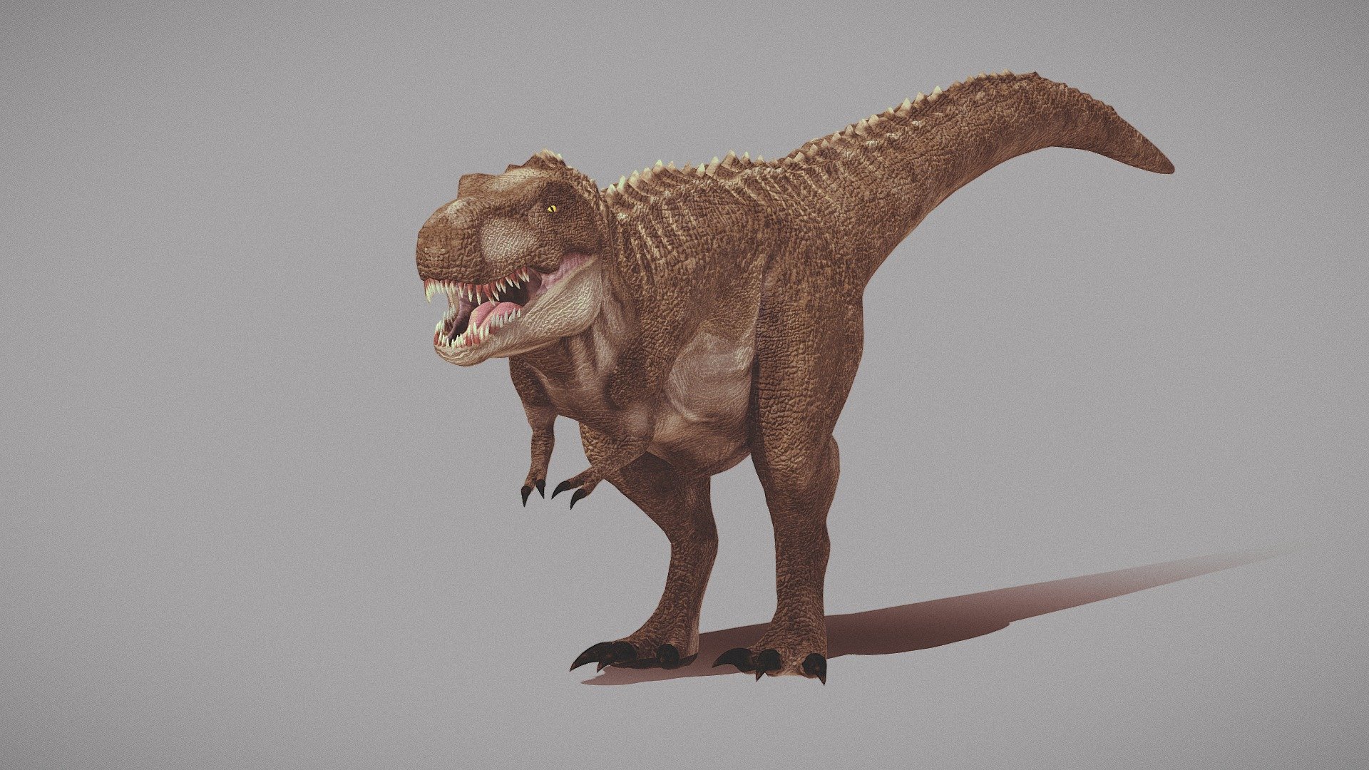 T-rex asset created for university, part of a diorama 3d model