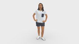 Shorts woman 0416 style, people, fashion, shorts, beauty, clothes, miniatures, realistic, woman, character, 3dprint, model
