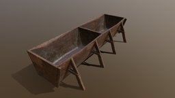 Old Medieval Trough drink, food, wooden, pen, animals, medieval, eat, water, trough, feed, wood, animal-feed, animal-pen