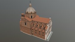 The Church of the Gesu (Chiesa del Gesù) rome, landmark, vr, ar, italia, cgtrader, pbr-game-ready, architecture, low-poly, 3dsmax, pbr