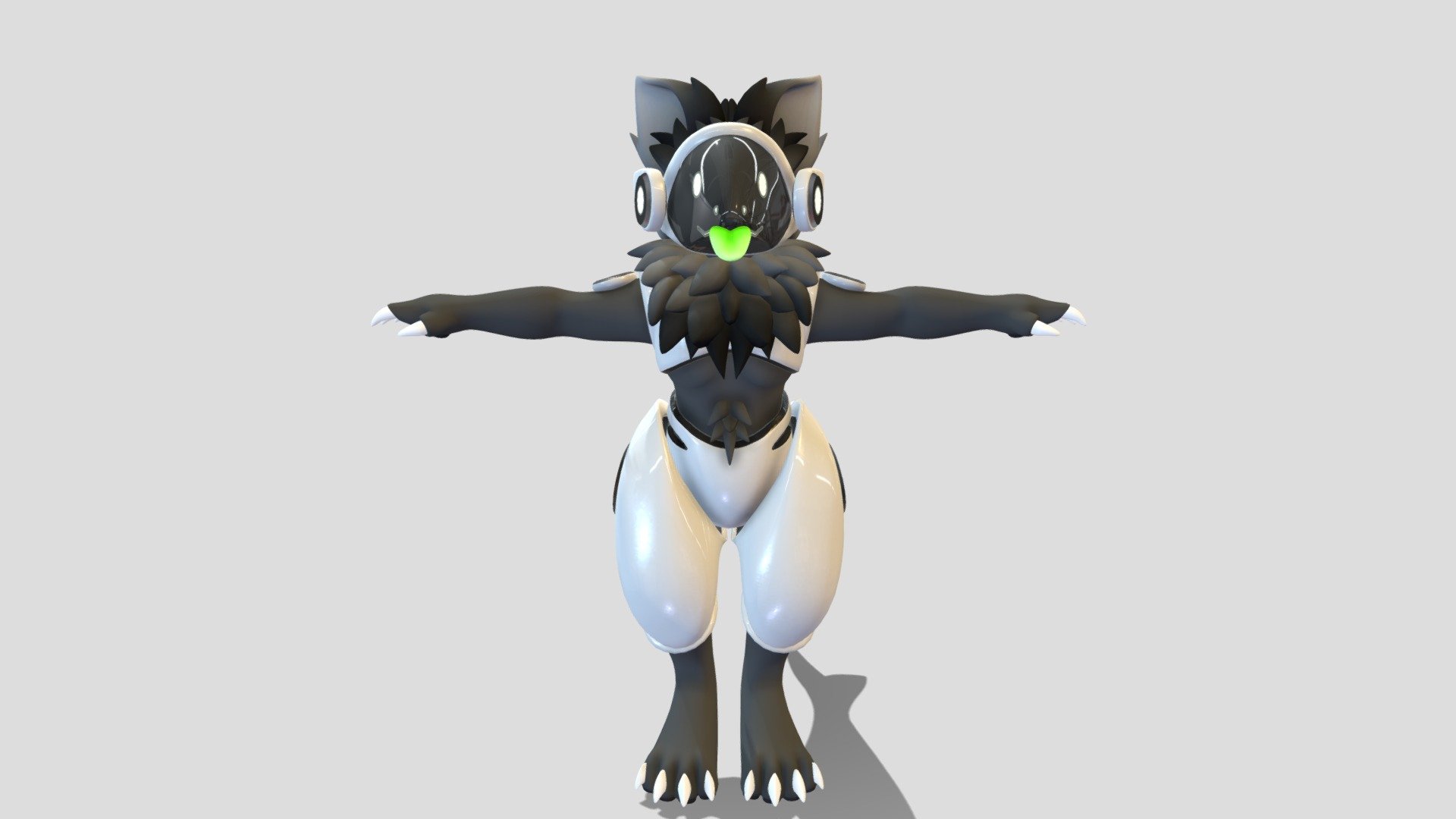 VR ready Protogen avatar! Available on Patreon October 2020! https://www.patreon.com/vr_zab after it leaves Patreon, check for it on my Gumroad (vr_zab)! All my links are here: https://linktr.ee/vr_zab

Full body compatible, Quest version included, with a High and Low poly version too! - Protogen - VRChat & VTuber Avatar - 3D model by Zab (@lixyco) 3d model