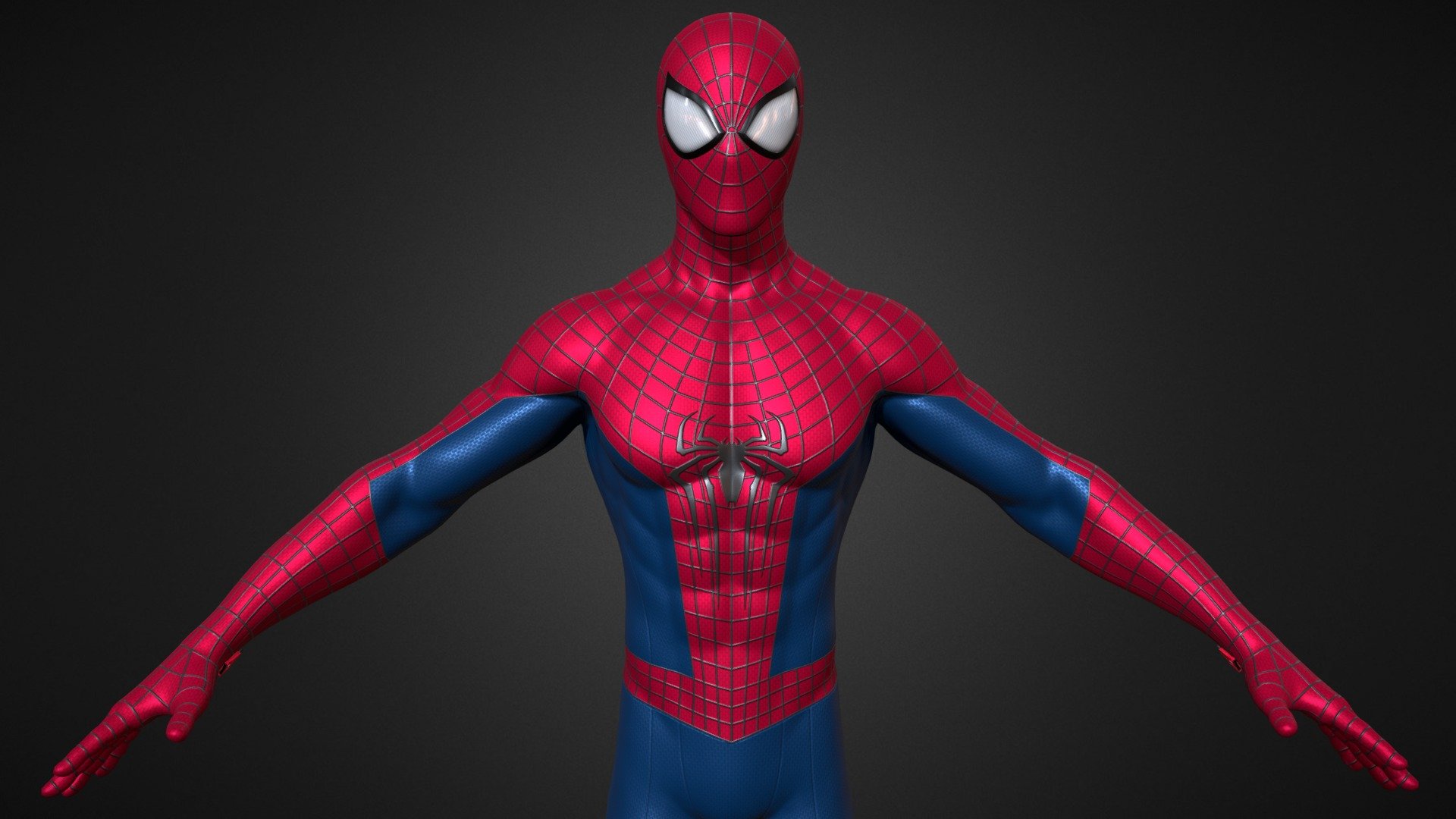 Spiderman comic books character published by Marvel Comics.




Model was made on Maya, Zbrush, substance painter and Blender

This model is  inspired by The amazing spider-man movie.

The model has a The amazing spider-man suit.

High quality texture work.

The model come with complete 4k textures and Blender, FBX And OBJ file formats

The model has 2 materials contains 6 maps Basecolor, Roughness, Metalness, Specular, Normal and Ao

All textures and materials are included and mapped. (4k resoulutions)

No special plugin needed to open scene

The model can be rigg easily
 - The Amazing Spider-Man - Buy Royalty Free 3D model by AFSHAN ALI (@Aliflex) 3d model