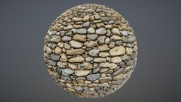Stone Wall PBR Texture 03 archviz, rocks, nature, tiling, masonry, seamless, stone-wall, pbr, stone, wall, retention-wall