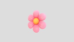 Prop195 Flower plant, flower, garden, prop, pink, print, nature, bloom, floral, petal, blossom, daisy, cartoon, simple