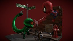 Spiderman VS Scorpion (toys figures styles) toy, scorpion, marvel, spiderman, spider-man, charactermodel, toymodel, character, marveluniverse