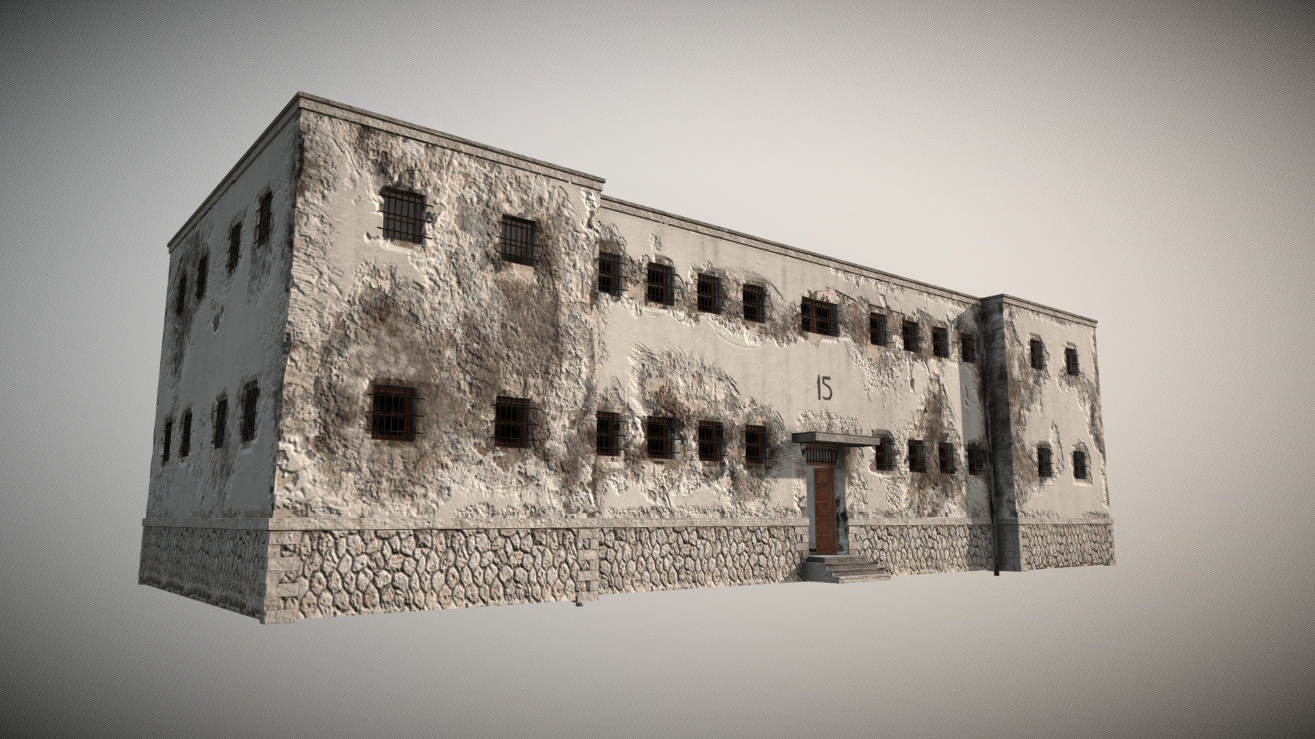 This is a 3D model of the infamous Block 15 of the Haidari Concentration Camp in Western Athens, the largest and most notorious German concentration camp in wartime Greece (1941-44). The building included isolation cells and hosted prisoners, most of which were tortured and executed by the Nazis. Block 15 was intentionally left in a derelict state to further impose a sense of fear and desperation.

The model has been created as part of the virtual reality production “Tales from Block 15 – A virtual journey to a grim past”, financed by the German Federal Foreign Office through funds of the German-Greek Future Fund. Project web site: https://block15.aueb.gr/ 3d model