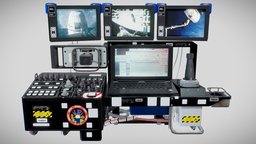 ISS Robotic Workstation (RWS) b3d, nasa, gravity, international, equipment, iss, realistic, substancepainter, blender, space