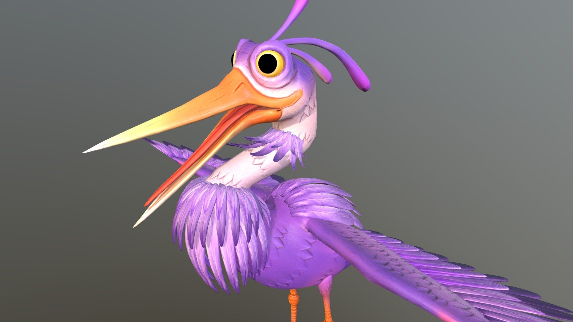 Heron_Bird - Buy Royalty Free 3D model by cgwings (@chandansingh512) 3d model