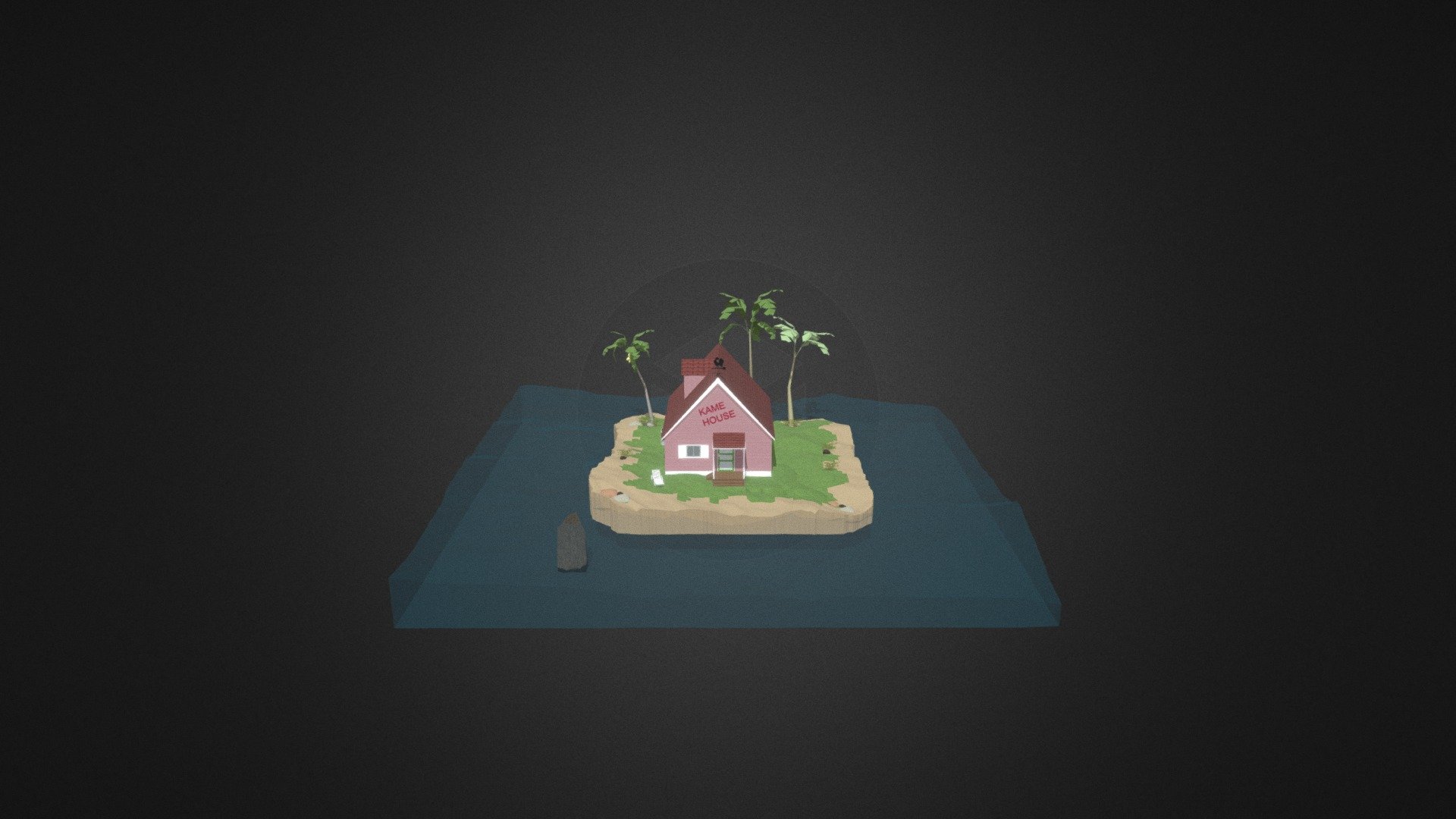 La Casa Kame (カメハウス, Kame Hausu, Kame House) o Casa de la Tortuga, es una casa pequeña que se encuentra en una isla en el medio del océano. 

visit our website: www.hellpatrolstudios.com - Kame House - 3D model by hellpatrolstudios 3d model