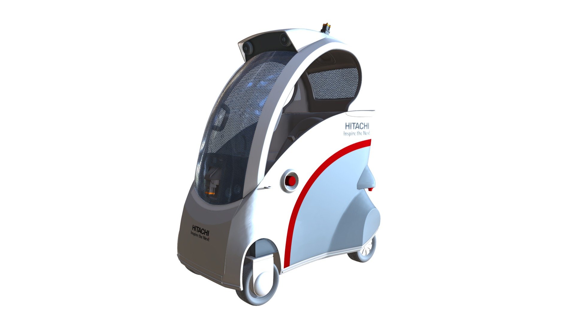 Detailed 3d model of Hitachi Ropits, the new Japanese robot car that drives itself 3d model