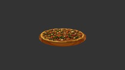 Cao Blanco Mushrooms Tomato Pizza pizza, 3dmodel