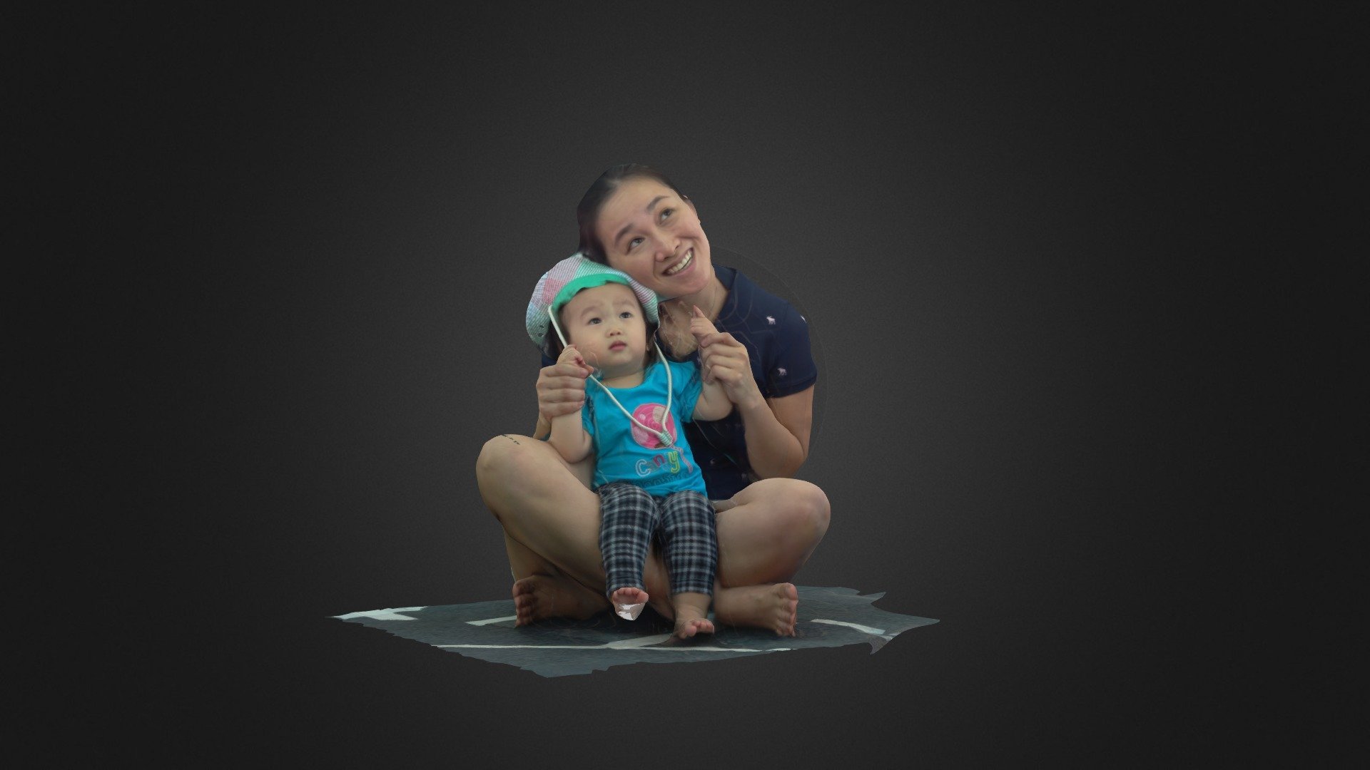 Mother with child - 3D model by theinvisible 3d model
