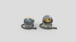 Cosmonaut Helmet 3d-model, cosmonaut, pbr-texturing, pbr-game-ready, 3d, pbr, helmet, hardsurface, space, russian-design