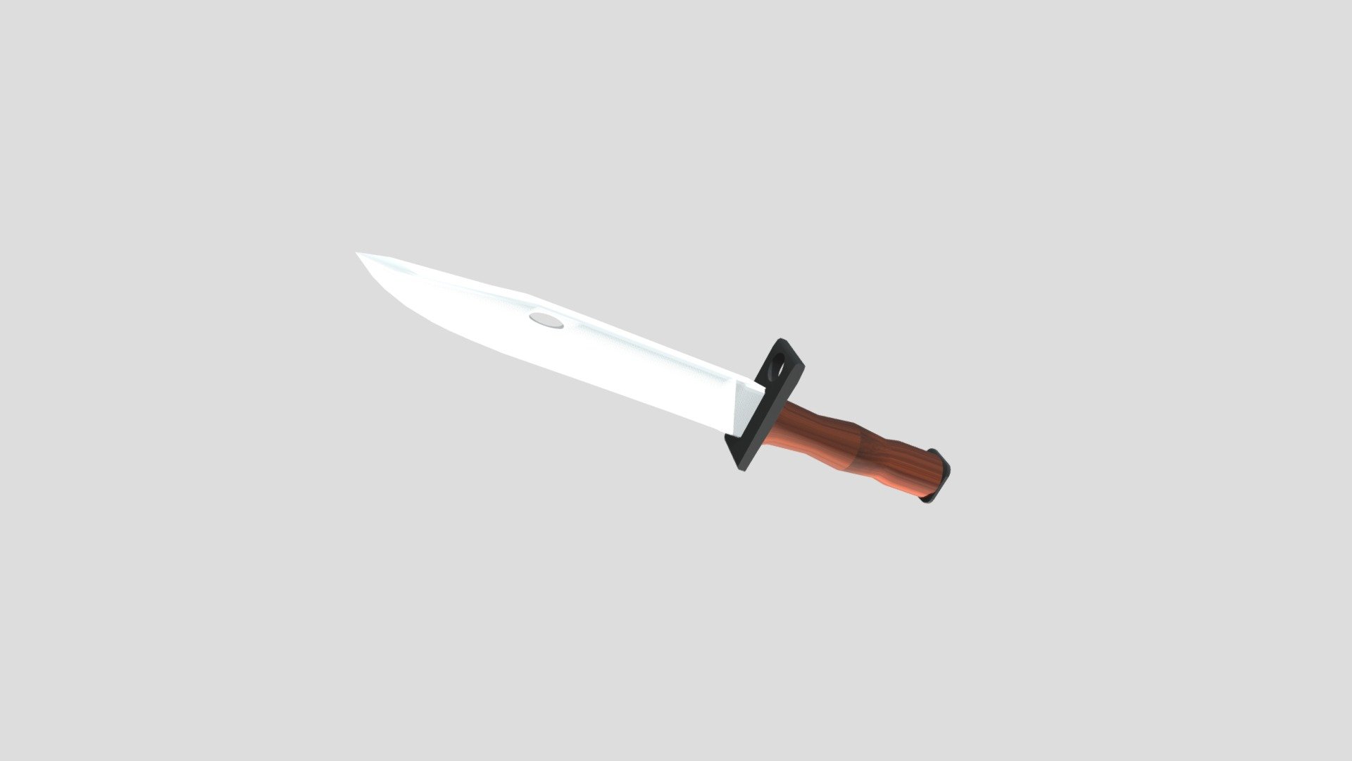 an M9 bayonet, with the lowest detail, for the first try 3d model