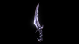 Blade of Woe for Skyblivion assassin, warrior, hell, gamedev, skyrim, game-development, skyblivion, fantasyweapon, weapon, knife, weapons, lowpoly, gameart, gameasset, fantasy, souls, sculpture, dagger