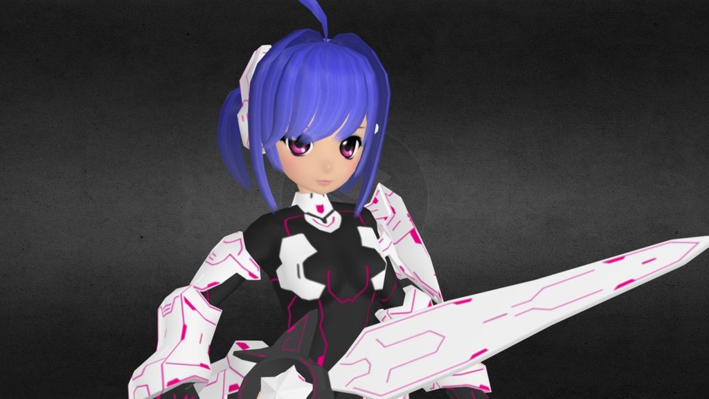 Mecha Musume version of Magical Sapphire - Sapphire Miyu - 3D model by NyaharoSensei 3d model