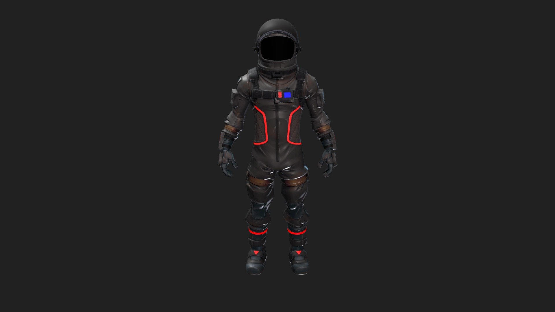 Uploaded for Skin-Tracker.com - Fortnite - Black Astronaut - 3D model by Skin-Tracker (@stairwave) 3d model