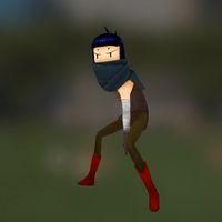 Thief Girl painted, thief, girl, cartoon, lowpoly, low, poly, mobile, stylized