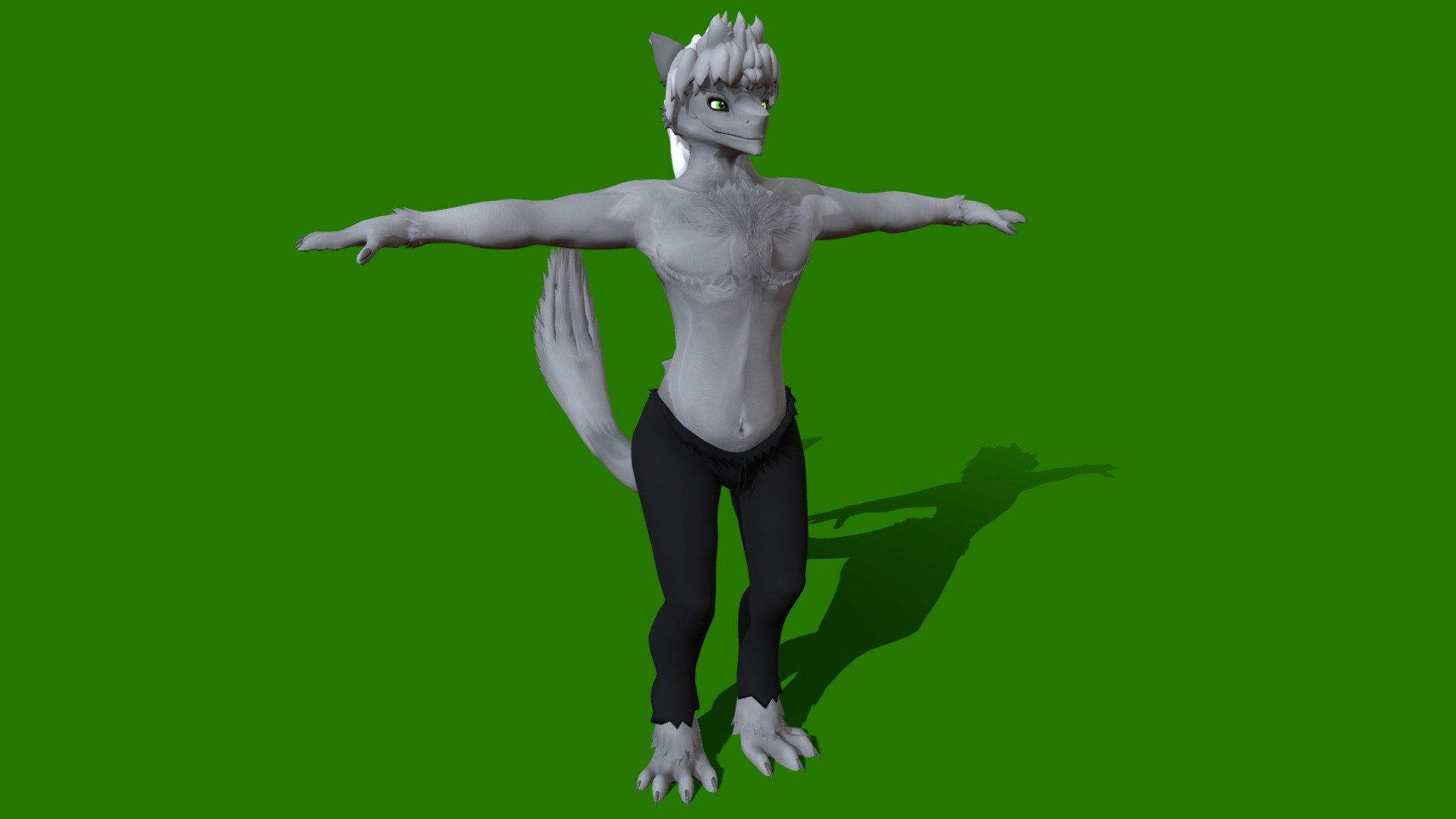 Male version adapted from the last sergal model because some people asked for it!

Free to download, VR ready. If you want to donate a little as thanks, look on Gumroad (vr_zab) for the UnityPackage and set your own pricetag ($1+). You can get the same package on VRCMods as well (free), just search for Sergal or Zab.

If you download here instead, make sure to remove one of the outfits in Unity, check “Keep Quads” box on the FBX import settings and &ldquo;Import