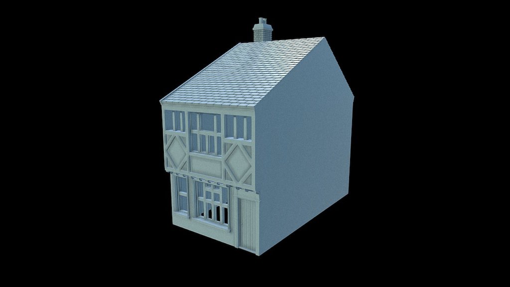1:48th scale building designed for 3d printing in domestic (PLA, ABS) 3d printers - RMS-35 Building for 28mm wargames - 3D model by ngauge.es 3d model