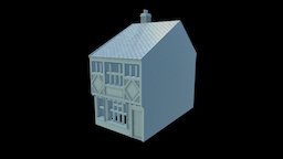 RMS-35 Building for 28mm wargames medieval, scale, town, 3dprinting, building