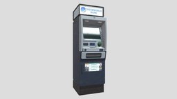 ATM / Bankomat Gameready Model card, prop, atm, bank, machine, cash, payment, bankomat, substancepainter, substance