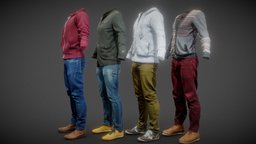 Male Clothing Collection V1 tshirt, pants, scanned, outfit, trousers, photogrammetry, male, clothing