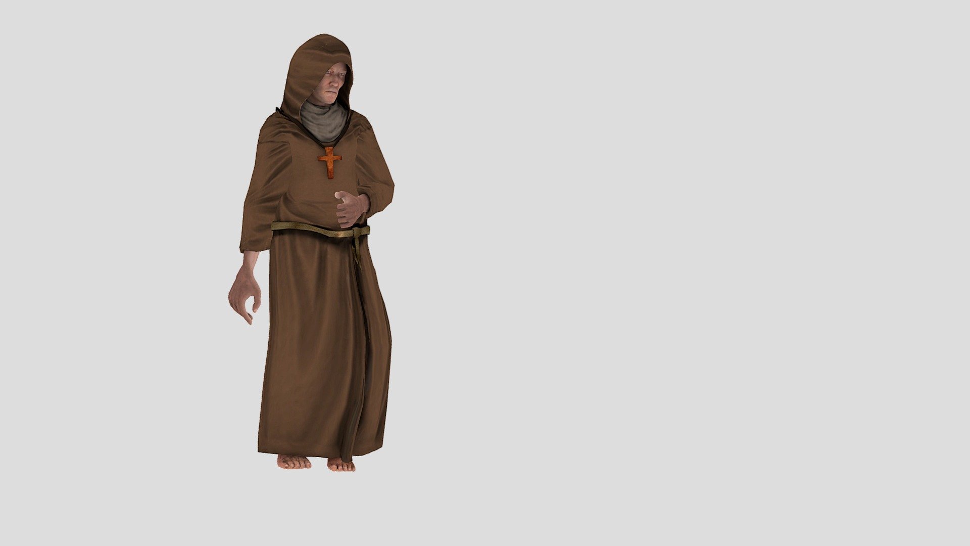 3D model monk walks in a circle. The model is mobile, animated, walks in a circle. The model is optimized for AR - 3D model  Monk freegenGO - 3D model by FreegenGO! (@FreegenGroup) 3d model