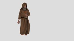 3D model  Monk freegenGO creatures, historical, heritage, ar, ukraine, charecter, 3d, freegengo