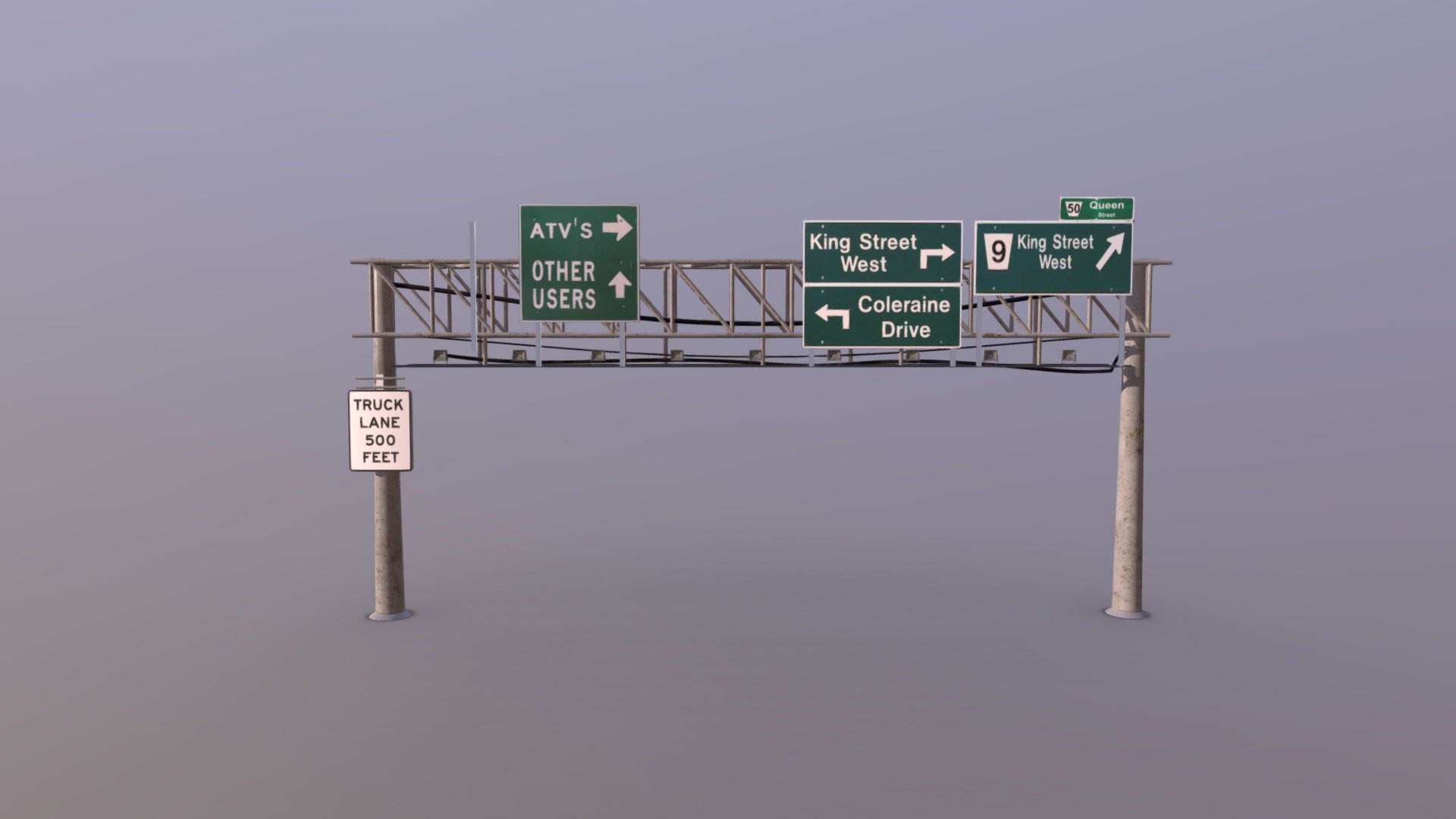 Highway sign US-zone road 
Modeled in blender &amp; textured in substance - Highway Sign - Download Free 3D model by Owen Cg (@eljayelyasse123) 3d model