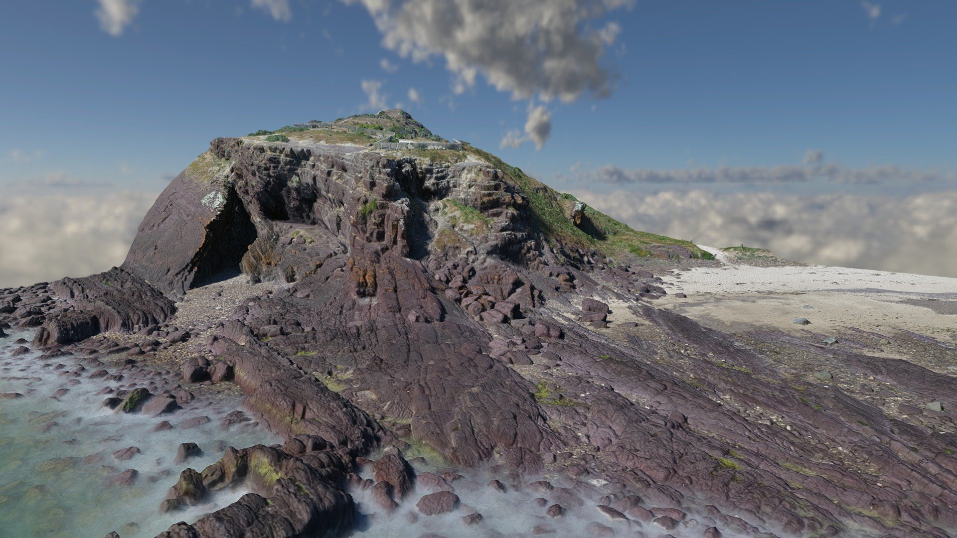 Spectacularly exposed plunging folds at Black Cliff, Hallett Cove Conservation Park, South Australia - Hallett Cove - Black Cliff folds - 3D model by Geoscience@UniSA - Project LIVE (@ProjectLIVE) 3d model
