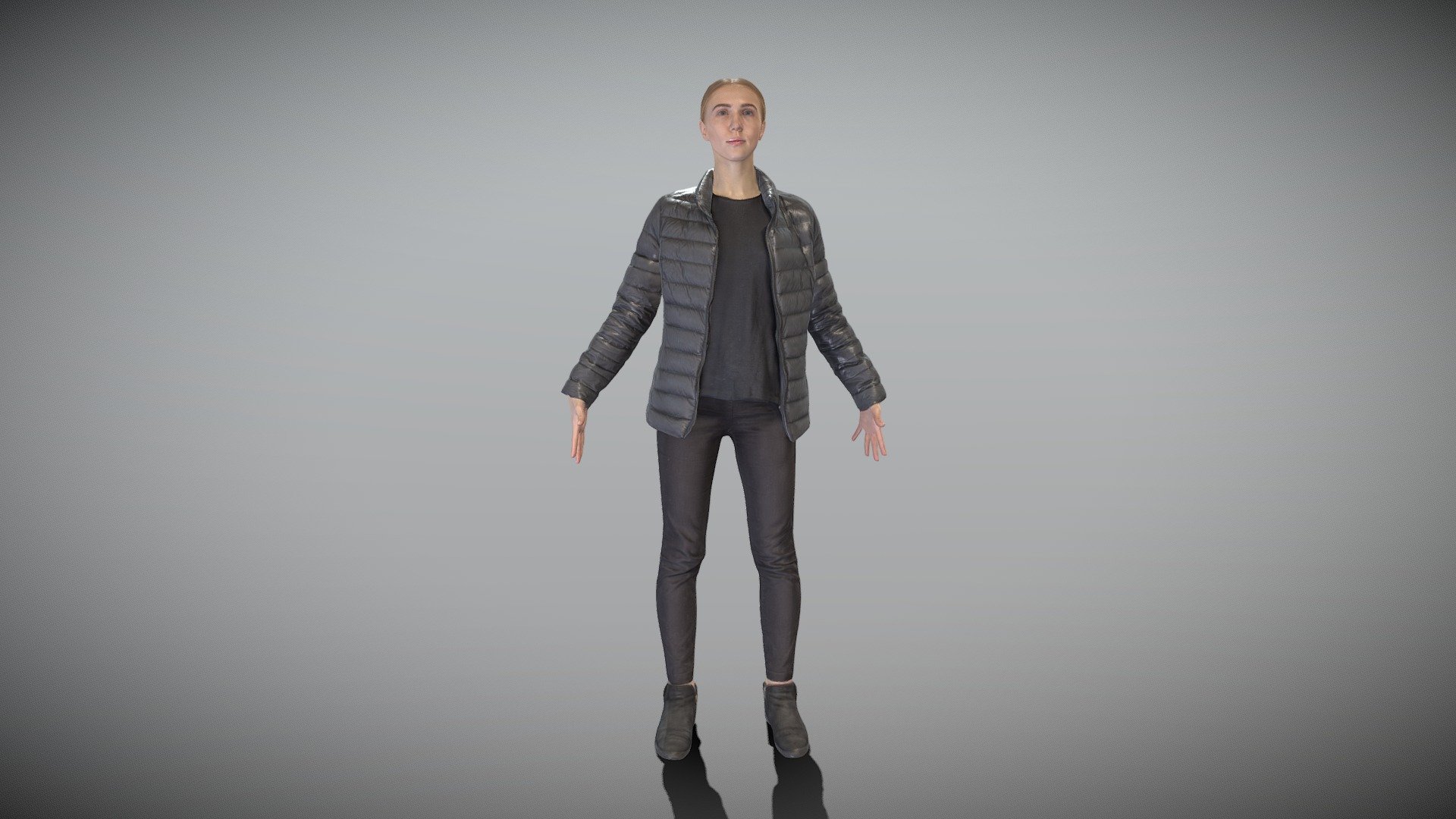 This is a true human size detailed model of a beautiful young woman of Caucasian appearance dressed in street style. The model is captured in the A-pose with mesh ready for rigging and animation in all most usable 3d software.

Technical specifications:




digital double scan model

low-poly model

high-poly model (.ztl tool with 5-6 subdivisions) clean and retopologized automatically via ZRemesher

fully quad topology

sufficiently clean

edge Loops based

ready for subdivision

8K texture color map

non-overlapping UV map

ready for animation

PBR textures 8K resolution: Normal, Displacement, Albedo maps

Download package includes a Cinema 4D project file with Redshift shader, OBJ, FBX, STL files, which are applicable for 3ds Max, Maya, Unreal Engine, Unity, Blender, etc. All the textures you will find in the “Tex” folder, included into the main archive.

3D EVERYTHING

Stand with Ukraine! - Beautiful woman in street style in A-pose 456 - Buy Royalty Free 3D model by deep3dstudio 3d model