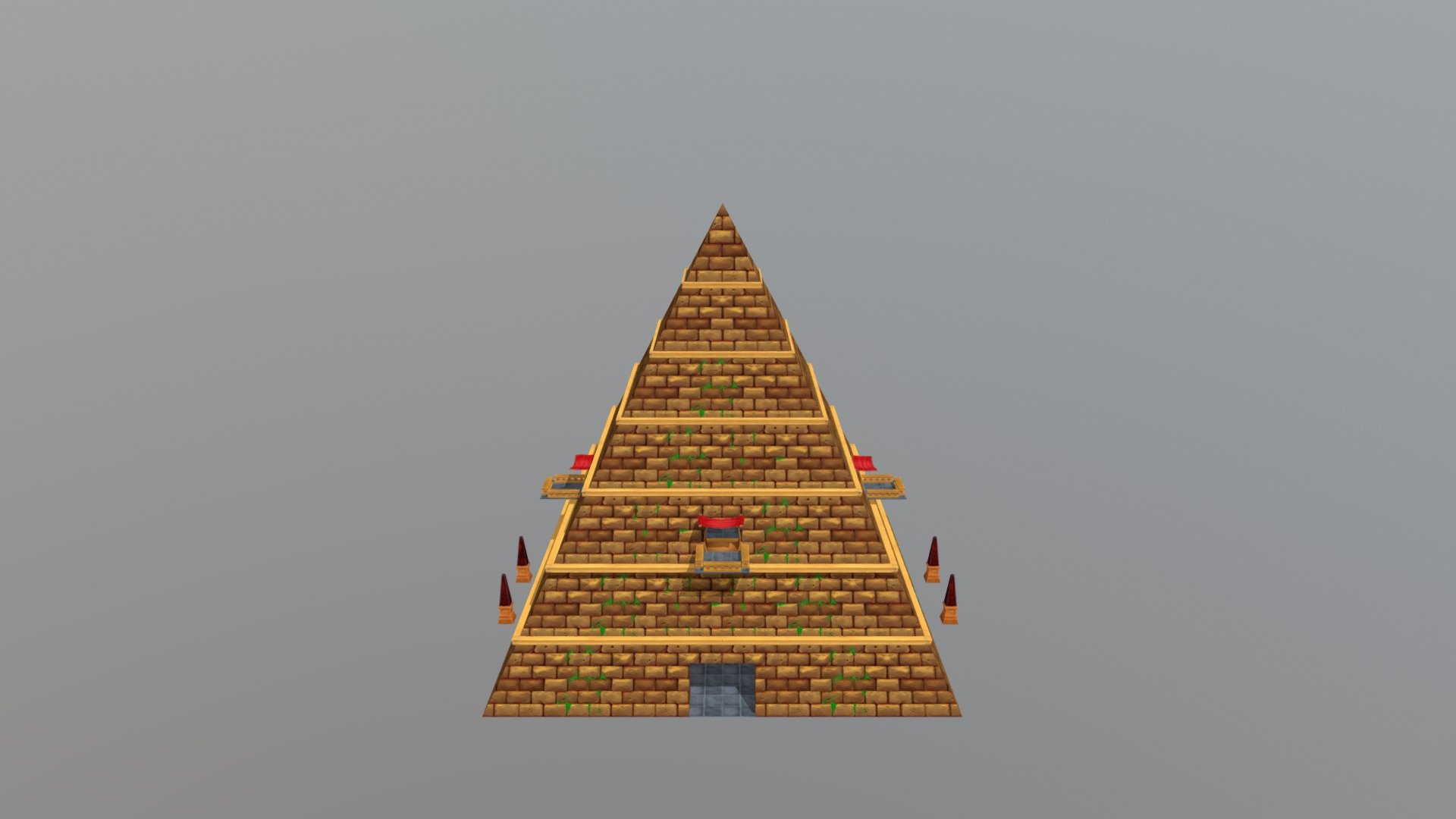 Did a fortnite inspired Pyramid, beginning of a egypt environment piece :D - Stylized Pyramid - 3D model by SooCat 3d model