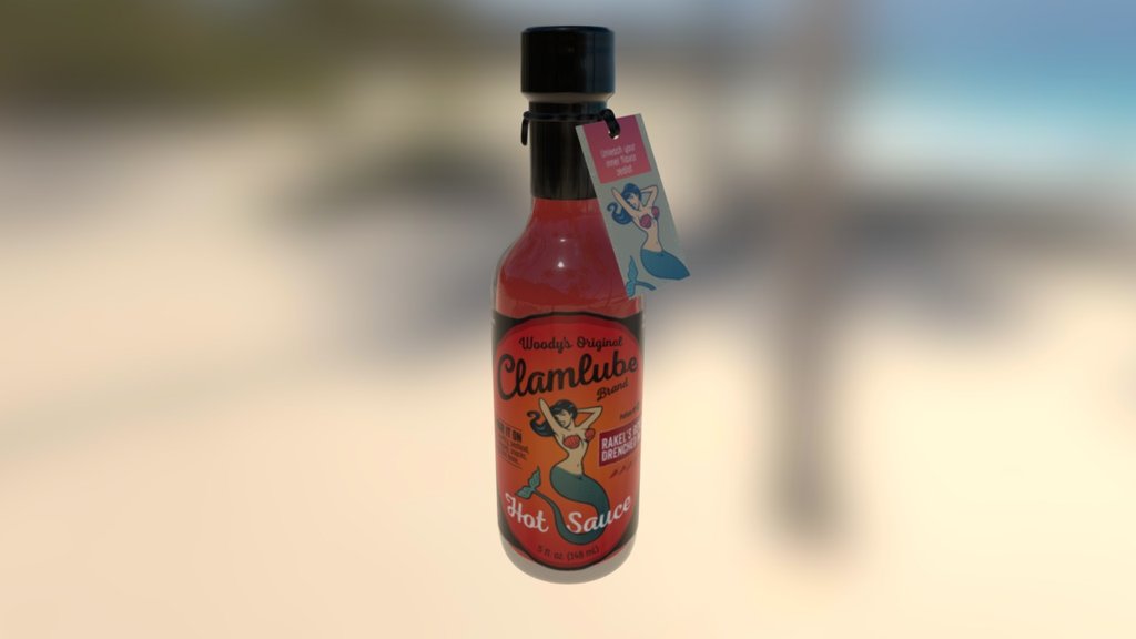 Test - Hot-sauce-bottle-for-SKETCHFAB - 3D model by szapata93 3d model