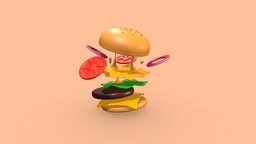 Burger explosion burger, food, explosion, comida, hamburguesa, mcdonalds