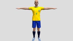 Soccer Player Brazil legend, brazil, cloth, football, defender, player, soccer, tournament, team, trophy, goal, worldcup, penalty, character, game, animated, human, male