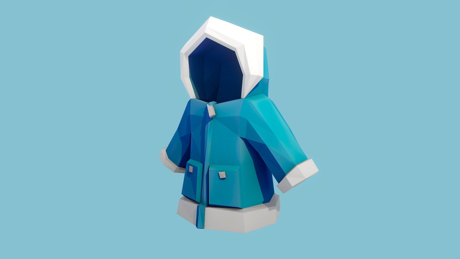A low poly winter coat made in two hours for #3December. Baked in maya and textured in Substance Painter 3d model