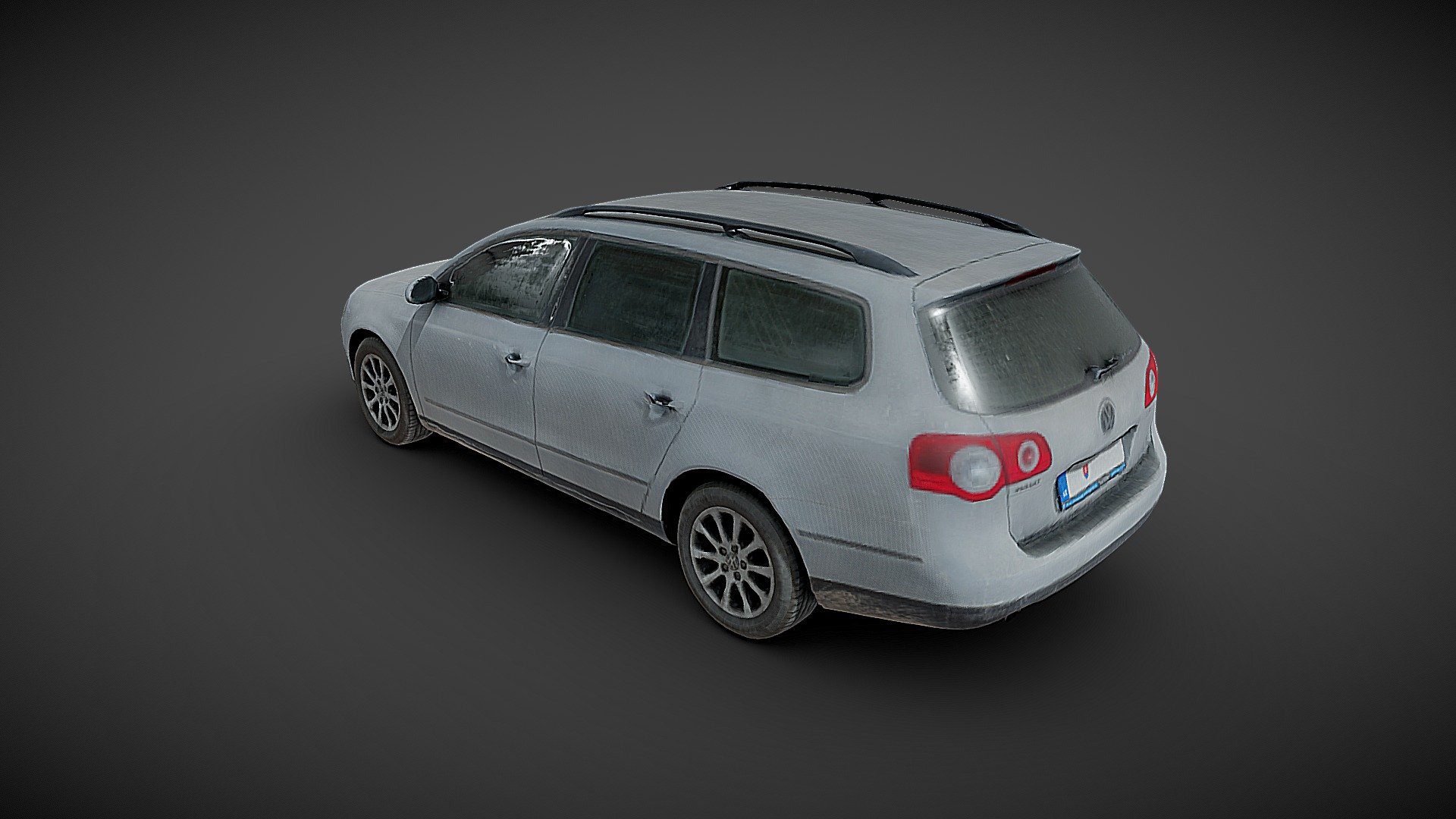 Retop 3D scan of grafi. Original https://skfb.ly/6XrWM - Volkswagen Passat - Download Free 3D model by Ashkelon 3d model