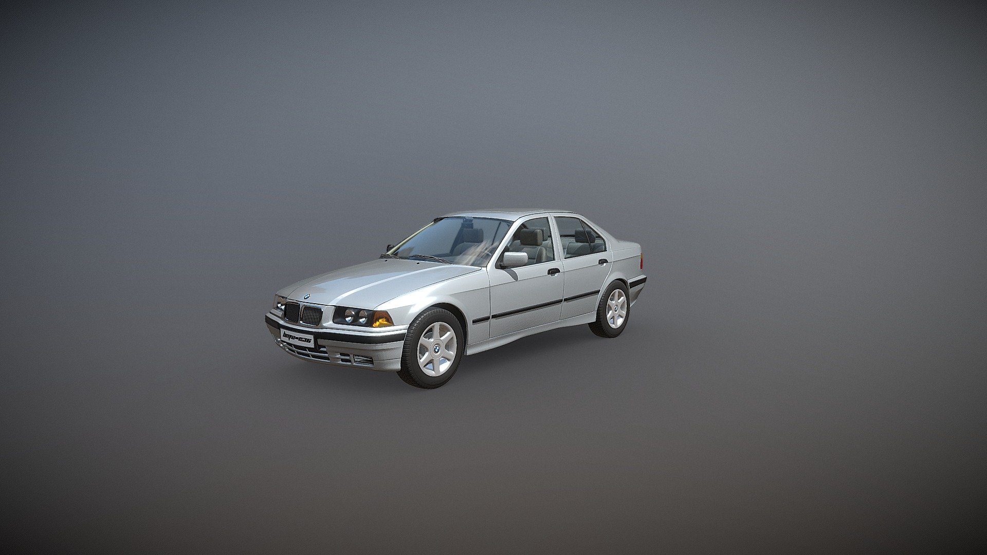 Detailed model of BMW E 36 made in Maya.Model made in combination with photogrametry work and references used from real car model 3d model