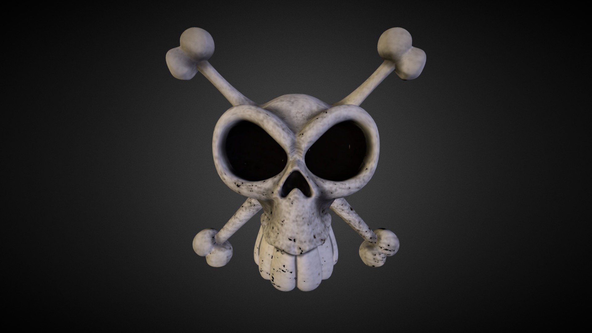 Cartoon Pirate Skull - Pirate Skull - Download Free 3D model by PeterEriksson 3d model